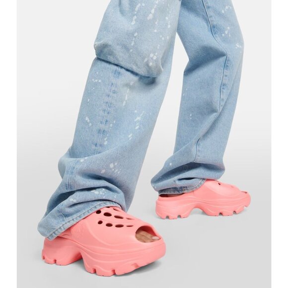 STELLA MCCARTNEY x Adidas Pink ASMC Platform Clog Sandals Size 9 NEW NIB - Picture 2 of 4